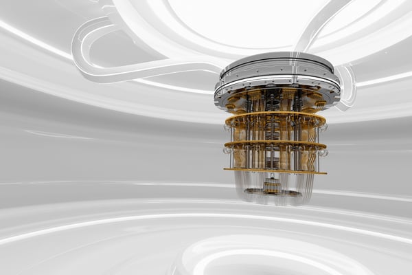 quantum computer in a white room